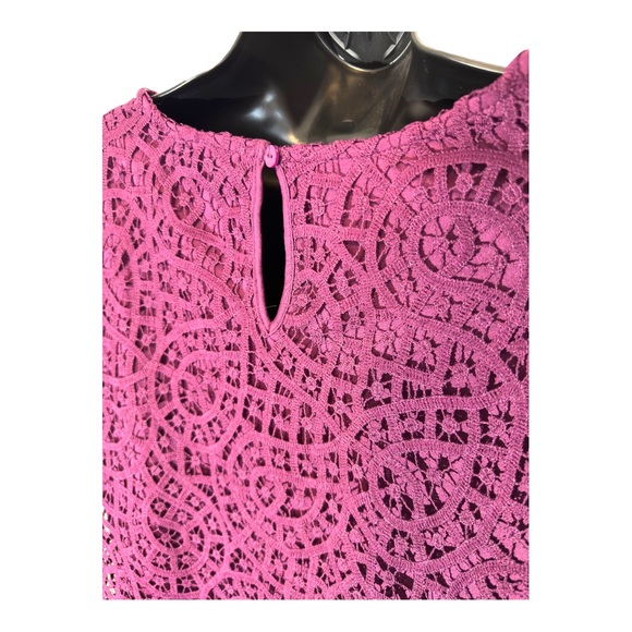 Philosophy Women's Short Sleeve Scoop Neck Lace Top Size S - Picture 4 of 5